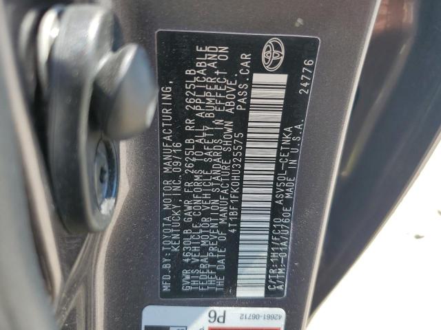 4T1BF1FK0HU325575 - 2017 TOYOTA CAMRY LE GREEN photo 12