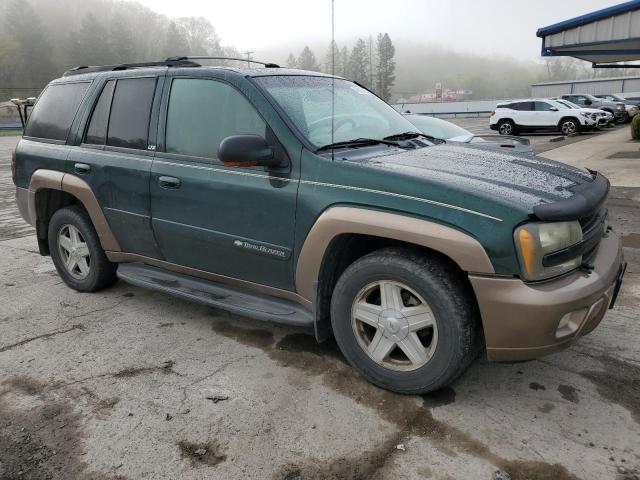 1GNDT13S522376638 - 2002 CHEVROLET TRAILBLAZE GREEN photo 4