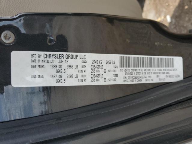 2C4RC1BGXCR416744 - 2012 CHRYSLER TOWN & COU TOURING GRAY photo 13