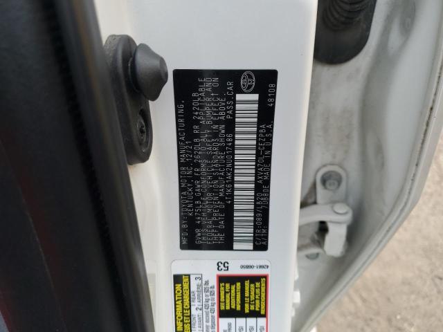 4T1K61AK2NU017486 - 2022 TOYOTA CAMRY XSE თეთრი ფოტო 13