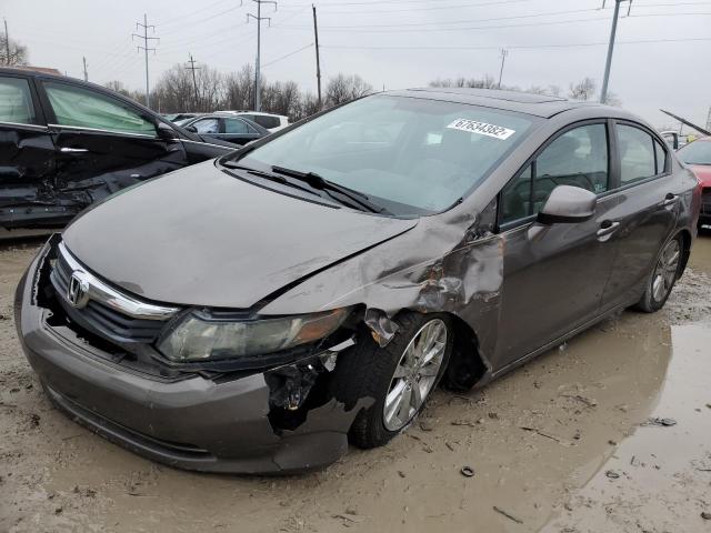 19XFB2F99CE004341 - 2012 HONDA CIVIC EXL BROWN photo 1