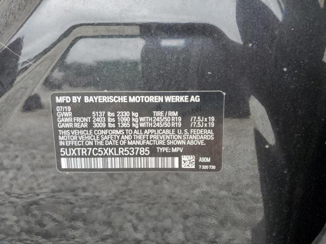 5UXTR7C5XKLR53785 - 2019 BMW X3 SDRIVE30I გრაფიტი ფოტო 13