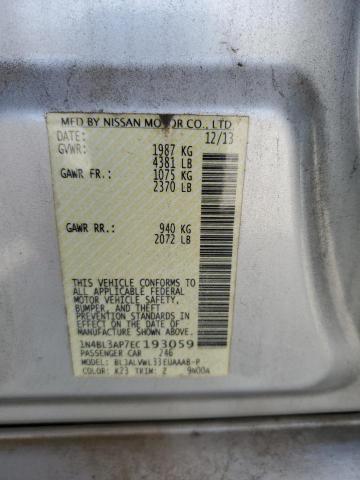 1N4BL3AP7EC193059 - 2014 NISSAN ALTIMA 3.5S SILVER photo 13