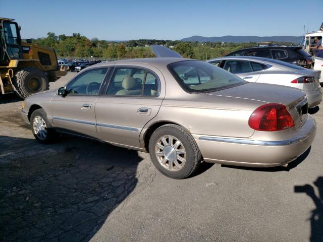 1LNHM97V42Y680692 - 2002 LINCOLN CONTINENTA BEIGE photo 2