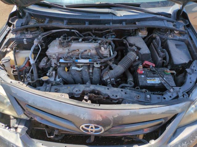 2T1BU4EE3DC980702 - 2013 TOYOTA COROLLA BASE GRAY photo 11