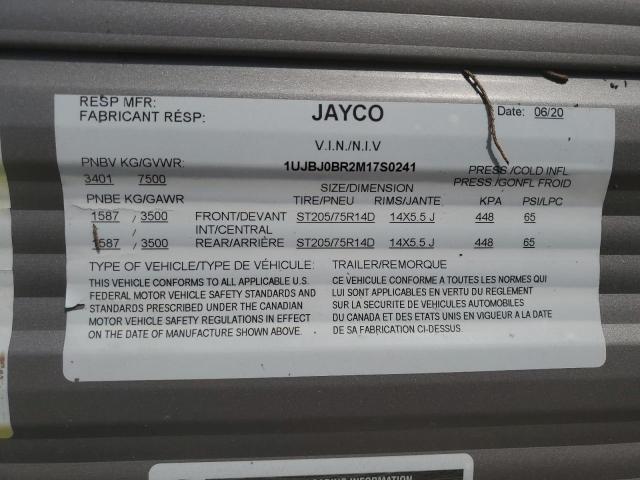 1UJBJ0BR2M17S0241 - 2021 JAYCO JAY FLIGHT SILVER photo 10