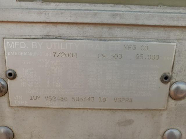 1UYVS24885U544310 - 2005 UTILITY TRAILER WHITE photo 10