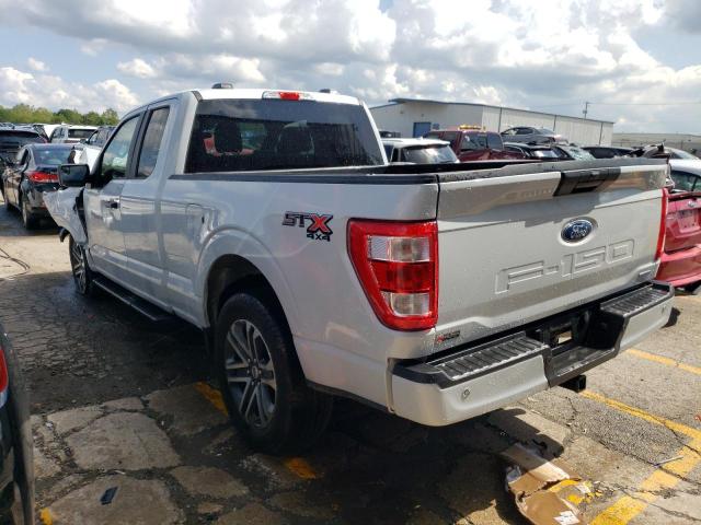 1FTEX1EP3NKE16598 - 2022 FORD F150 SUPER CAB WHITE photo 2