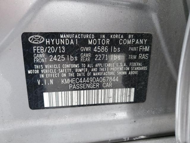 KMHEC4A49DA067844 - 2013 HYUNDAI SONATA HYBRID SILVER photo 12