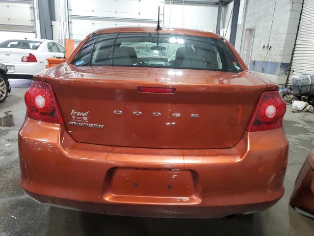 1C3CDZCBXCN162197 - 2012 DODGE AVENGER SXT ORANGE photo 6