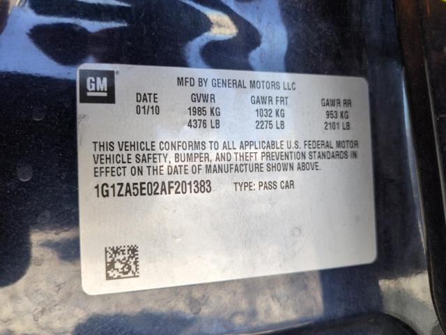 1G1ZA5E02AF201383 - 2010 CHEVROLET MALIBU LS ლურჯი ფოტო 12