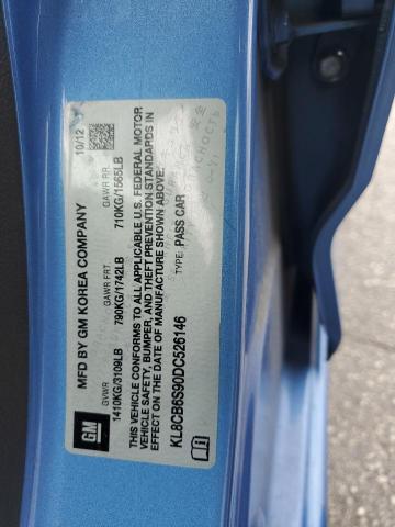 KL8CB6S90DC526146 - 2013 CHEVROLET SPARK LS BLUE photo 12