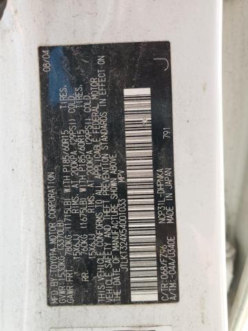 JTLKT324X54001033 - 2005 TOYOTA SCION XB WHITE photo 14