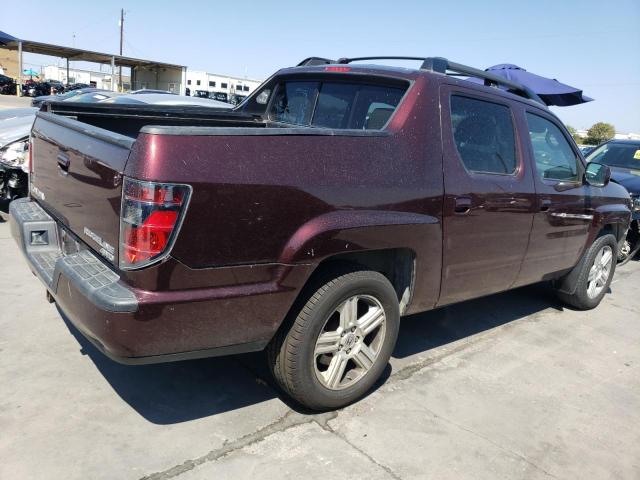 5FPYK1F56CB454353 - 2012 HONDA RIDGELINE RTL BURGUNDY photo 3