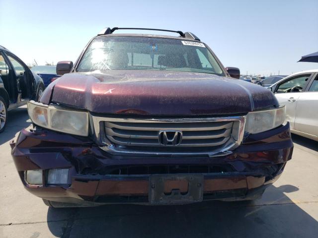 5FPYK1F56CB454353 - 2012 HONDA RIDGELINE RTL BURGUNDY photo 5