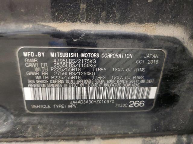 JA4AD3A30HZ010970 - 2017 MITSUBISHI OUTLANDER SE BLACK photo 14