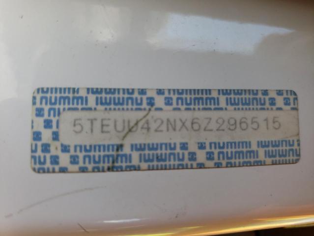 5TEUU42NX6Z296515 - 2006 TOYOTA TACOMA ACCESS CAB თეთრი ფოტო 12