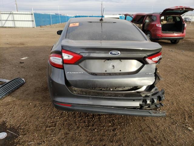 3FA6P0LU0FR169793 - 2015 FORD FUSION SE HYBRID CHARCOAL photo 6