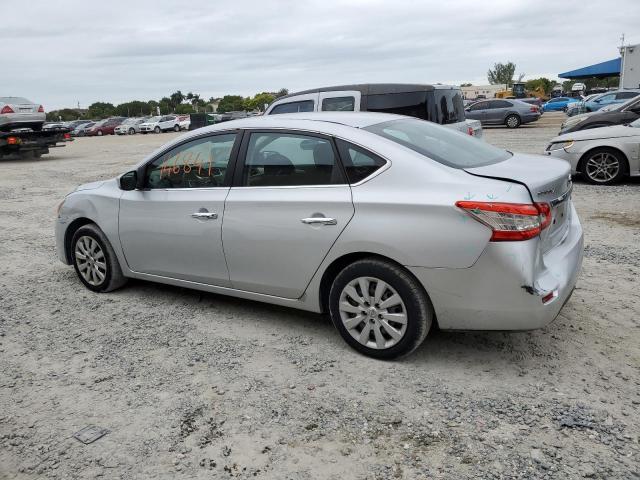 3N1AB7APXEL611024 - 2014 NISSAN SENTRA S SILVER photo 2