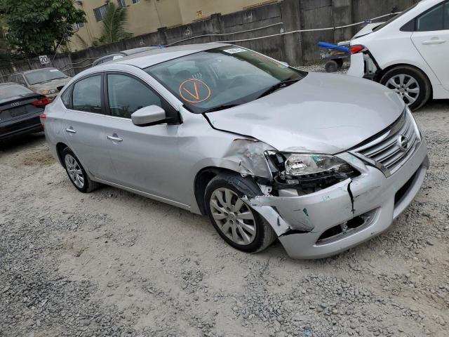 3N1AB7APXEL611024 - 2014 NISSAN SENTRA S SILVER photo 4