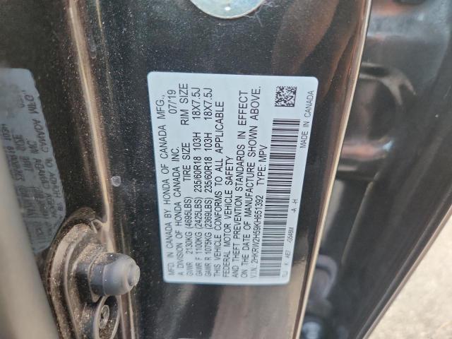 2HKRW2H59KH651392 - 2019 HONDA CR-V EX Siyah fotoğraf 12