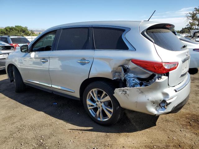 5N1AL0MN8EC527724 - 2014 INFINITI QX60 SILVER photo 2