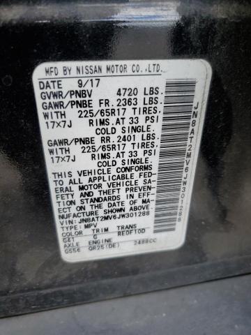 JN8AT2MV6JW301288 - 2018 NISSAN ROGUE S BLACK photo 13