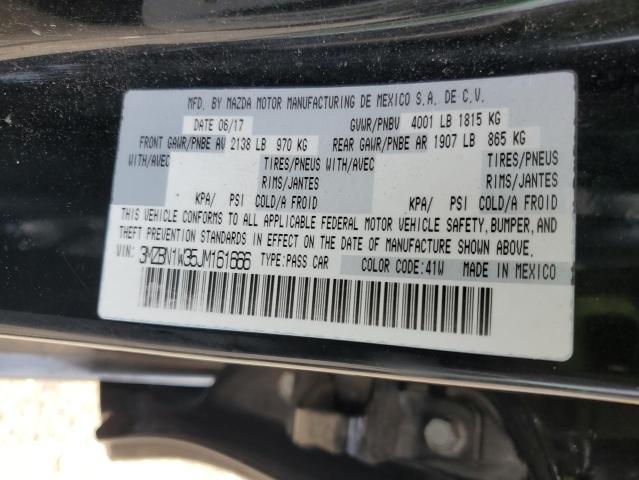 3MZBN1W35JM161666 - 2018 MAZDA 3 GRAND TOURING Черный фото 12