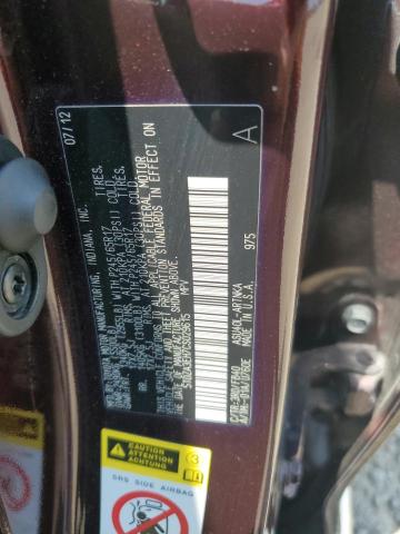 5TDZA3EH7CS029615 - 2012 TOYOTA HIGHLANDER BASE برغندي صورة 13