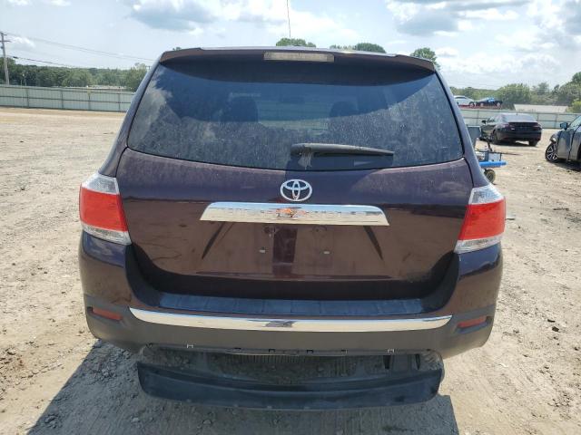 5TDZA3EH7CS029615 - 2012 TOYOTA HIGHLANDER BASE برغندي صورة 6