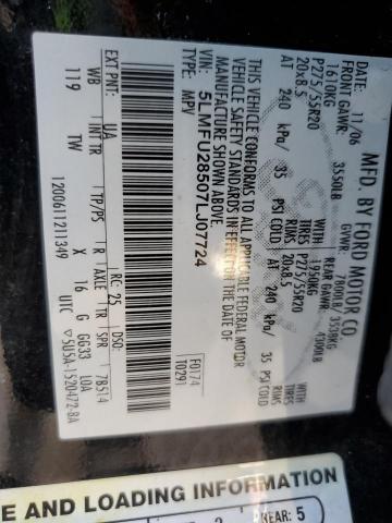 5LMFU28507LJ07724 - 2007 LINCOLN NAVIGATOR შავი ფოტო 13