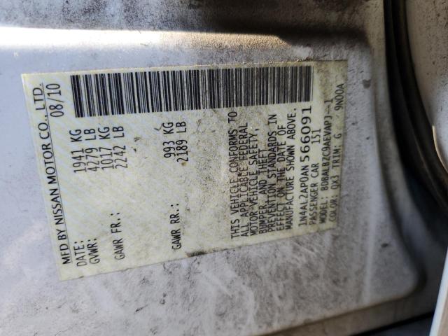 1N4AL2AP0AN566091 - 2010 NISSAN ALTIMA BASE WHITE photo 13