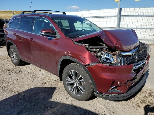 5TDJKRFH6GS338509 - 2016 TOYOTA HIGHLANDER XLE MAROON photo 4