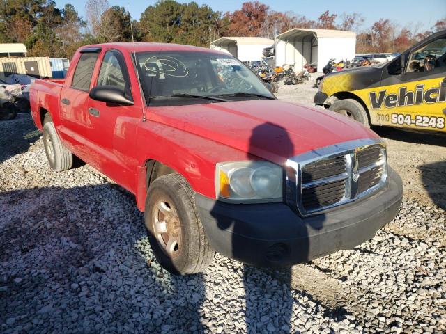 1D7HE28N75S258744 - 2005 DODGE DAKOTA QUAD RED photo 1