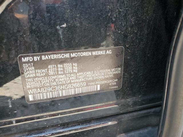 WBA8Z9C36HG826659 - 2017 BMW 330 XIGT BLACK photo 12