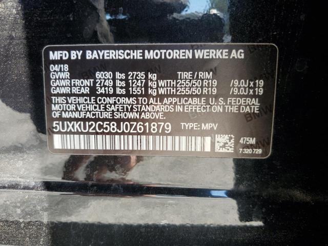 5UXKU2C58J0Z61879 - 2018 BMW X6 XDRIVE35I BLACK photo 13