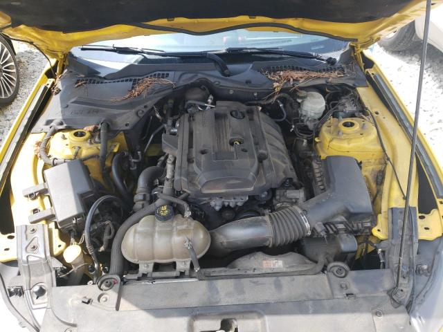 1FA6P8TH5F5303637 - 2015 FORD MUSTANG YELLOW photo 11