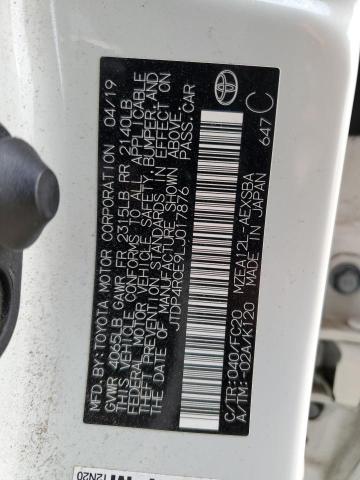 JTDP4RCE9LJ017876 - 2020 TOYOTA COROLLA SE WHITE photo 13