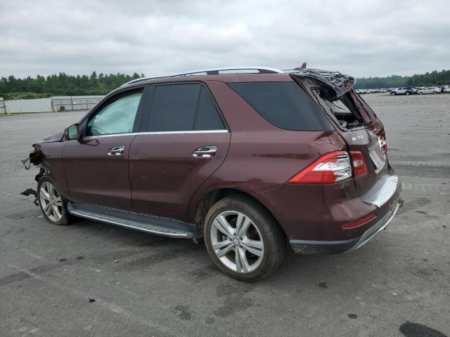 4JGDA5HB9DA172587 - 2013 MERCEDES-BENZ ML 350 4MATIC RED photo 2