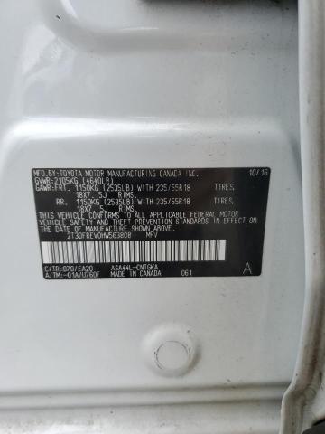 2T3DFREV0HW563808 - 2017 TOYOTA RAV4 LIMITED WHITE photo 13