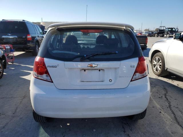 KL1TD66637B743693 - 2007 CHEVROLET AVEO BASE WHITE photo 6
