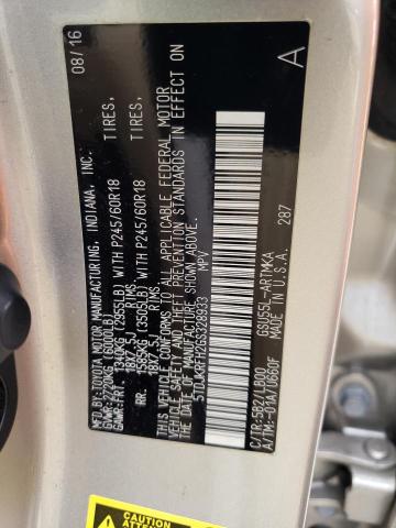 5TDJKRFH2GS328933 - 2016 TOYOTA HIGHLANDER XLE Qızıl foto 14