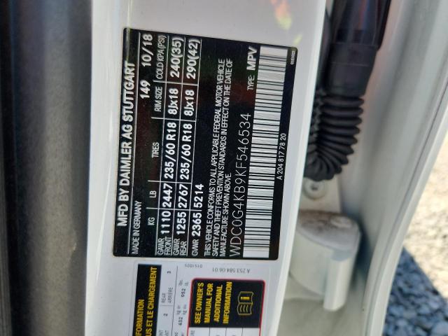 WDC0G4KB9KF546534 - 2019 MERCEDES-BENZ GLC 300 4MATIC WHITE photo 13