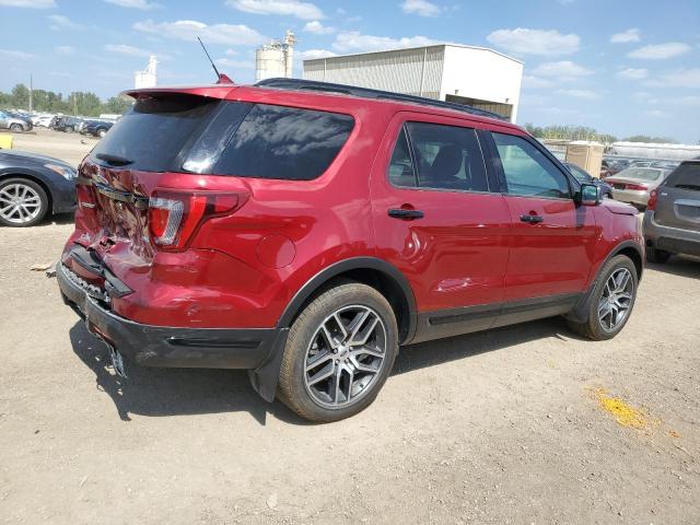 1FM5K8GT8JGB89726 - 2018 FORD EXPLORER SPORT MAROON photo 3