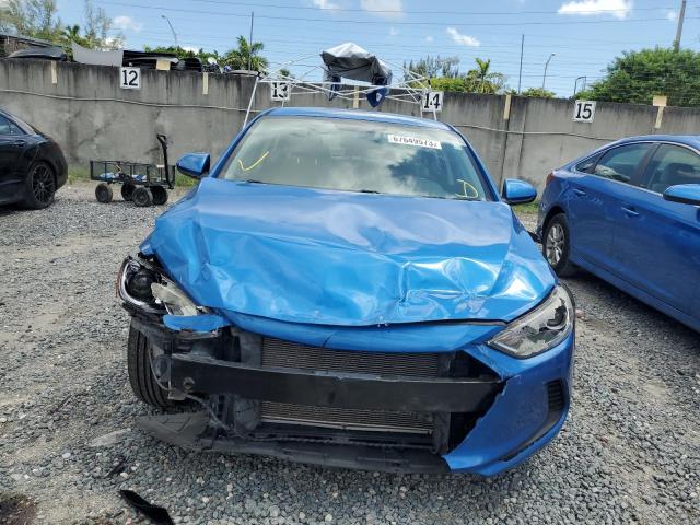 KMHD74LF2HU370760 - 2017 HYUNDAI ELANTRA SE BLUE photo 5