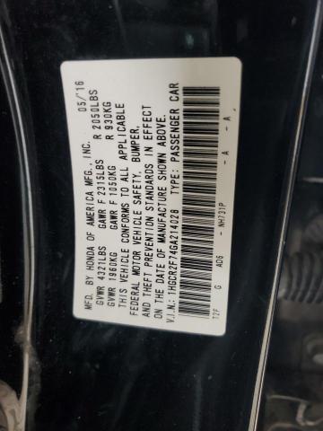 1HGCR2F74GA214028 - 2016 HONDA ACCORD EX 黑色 照片 12