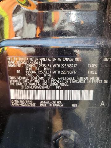 2T3ZFREV8HW396703 - 2017 TOYOTA RAV4 LE BLACK photo 12