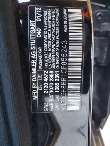 WDDGF8BB1CF855243 - 2012 MERCEDES-BENZ C 300 4MATIC BLACK photo 12