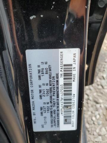 JM1BL1K37B1437035 - 2011 MAZDA SPEED 3 黑色 照片 13