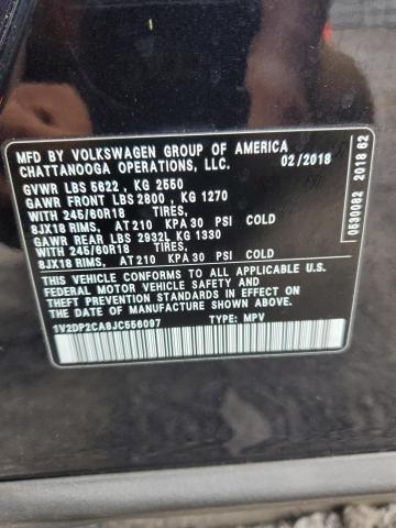 1V2DP2CA8JC556097 - 2018 VOLKSWAGEN ATLAS SE Negro foto 13